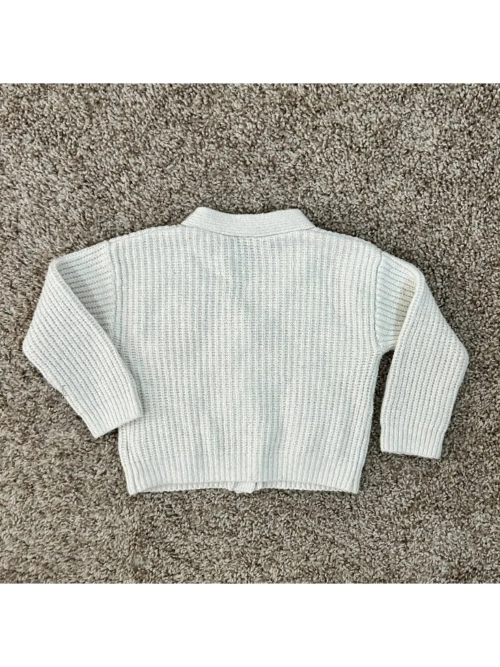 Baby‎ Gap I Brannan Bear Ribbed Knit Cardigan Sweater I Cream I Size 6-12 Months
